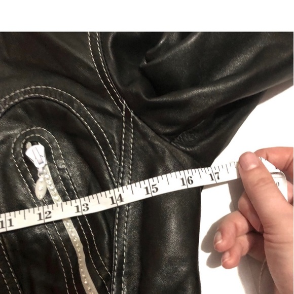 Foce 100% Leather Moto Jacket Sz 38 - Picture 6 of 8